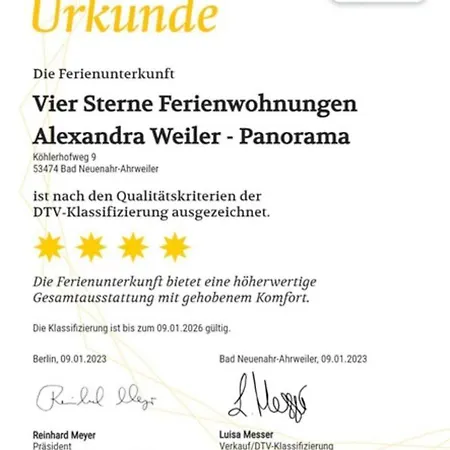 公寓 Ahrtal Vier Sterne Alexandra Weiler Panorama